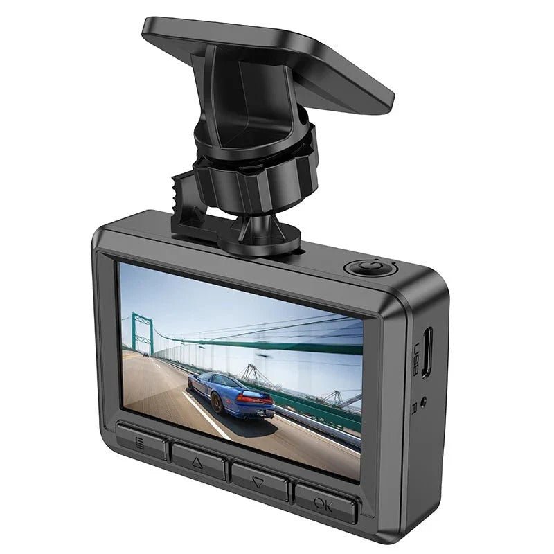 Hoco DV3 Dual Channel Dash Cam – 1080p Front & 720p Rear with 2.45” IPS Display - E M A R A T I K A
