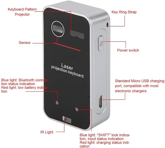Laser Projection Keyboard – Smart, Compact & Wireless - E M A R A T I K A