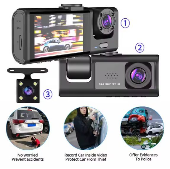 Triple Way Car Video Recorder - E M A R A T I K A
