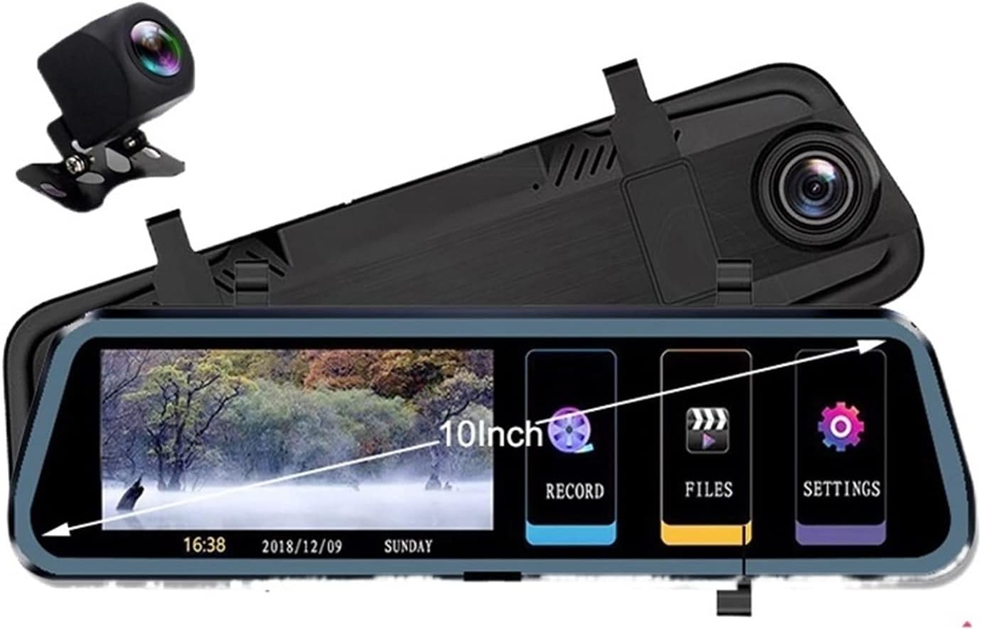 Wide-Angle Car Rearview Mirror with Night Vision & Anti-Glare