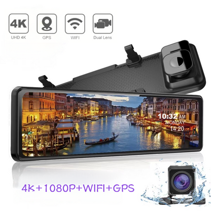 Wide-Angle Car Rearview Mirror with Night Vision & Anti-Glare