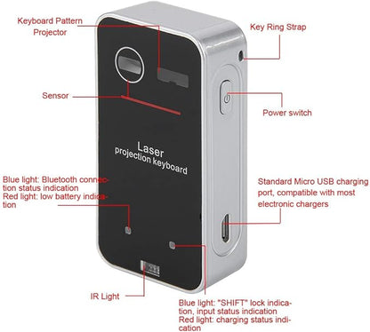 Laser Projection Keyboard – Smart, Compact & Wireless - E M A R A T I K A
